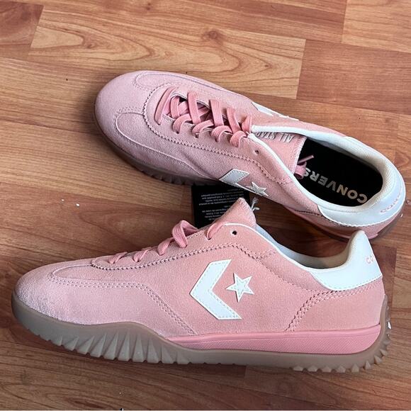 NEW Womens Size 9.5 Converse Run Star Trainer Flamingo Fade Egret Suede Sneaker - Picture 7 of 9